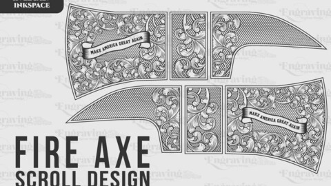 Fire axe SVG Ai8,lasercut,laserengraving,fiberlaser,engravingfiles,laserpattern,engravingdesign,engravingpattern