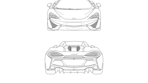 McLaren 570 S Spider 2017 car blueprint