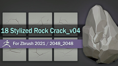 Stylized Rock Crack_v04