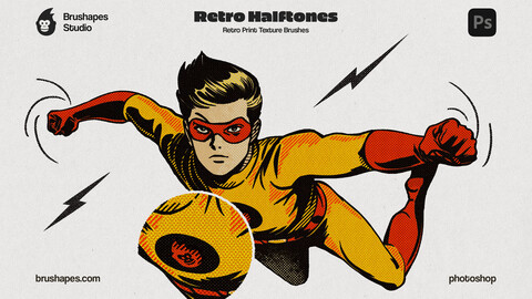 Retro Halftone Photoshop Brushes