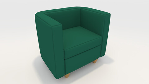 3D Model Sofa 1 Seater 4