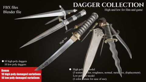 Dagger Collection for Film and Game