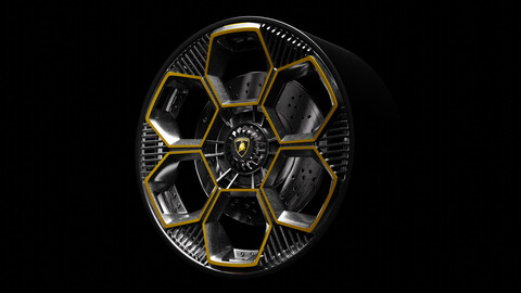 Lambo Vehicle Rim 420B2 3D Model