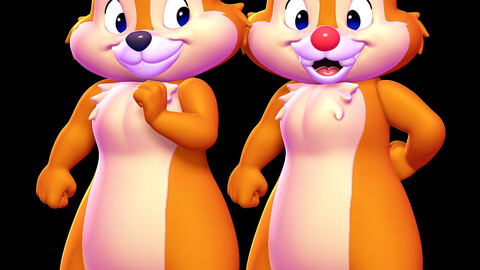 Chip and Dale 3D print models