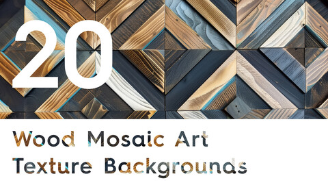 20 Wood Mosaic Art Texture Backgrounds