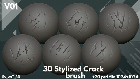 30 Stylized Crack Brush_v01