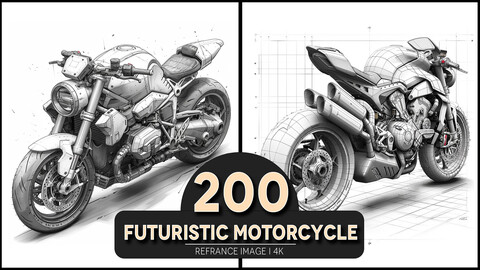 Futuristic Motorcycle 4K Reference/Concept Images