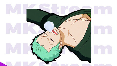 Twitch animated emotes one piece zoro sleep gif