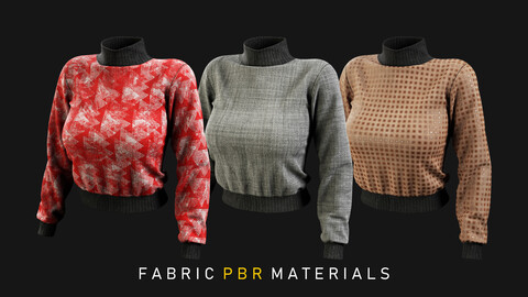 40 Fabric PBR Materials / 1K, 2K, 4K Resolution