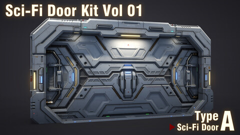 Sci-Fi Door Kit Vol 01-Type A-PBR