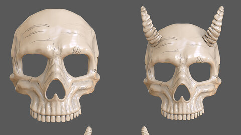 Skull Masks Pack 3 Horns