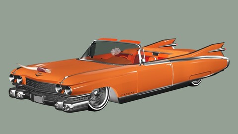 Cadillac Eldorado Biarritz Or 1959 Blender 3D model