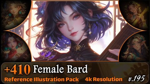 410 Female Bard Reference Pack | 4K | v.195