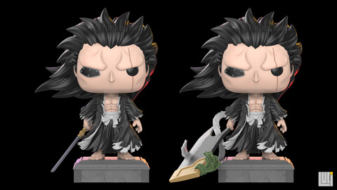 Zaraki Kenpachi Bleach TYBW funko POP fanart ~digital .stl files~