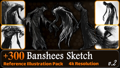 300 Banshees Sketch Reference Pack | 4K | v.2