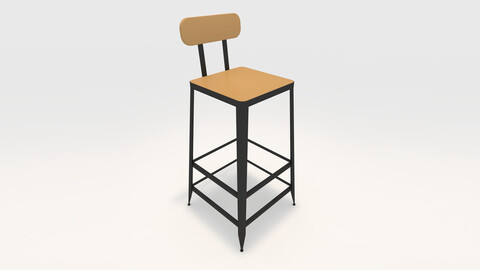 3D Model Bar Stool 2