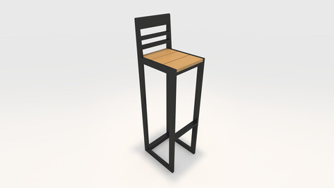 3D Model Bar Stool 6