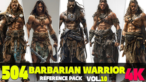 504 4K Barbarian Warrior Reference Pack Vol.10