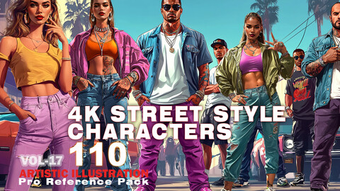 110 4K STREET STYLE CHARACTERS - Pro Reference Pack - VOL17