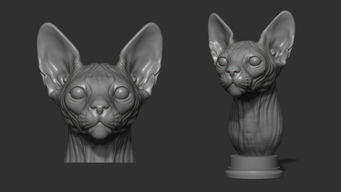 Sphinx cat bust