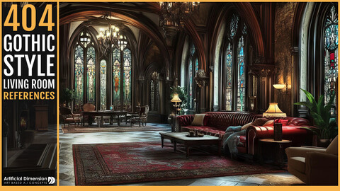 404 GOTHIC STYLE LIVING ROOM.