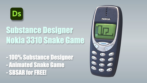 FREE | Nokia 3310 Snake Game | Substance Designer