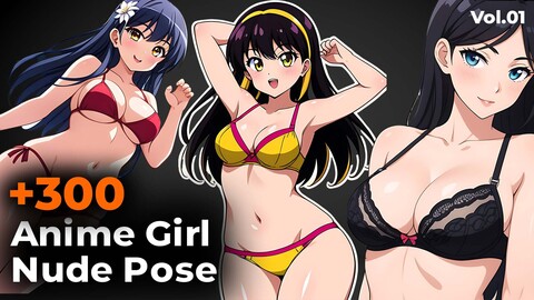 +300 Anime Girl Nude Pose Reference Images