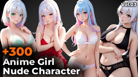 +300 Anime Girl Nude Character Reference Images