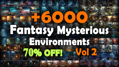 6000 Fantasy Mysterious Environment Concept Reference Pack | MEGA Bundle | 4K | v.2