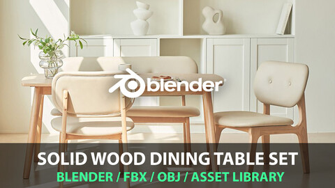 Solid Wood Dining Table Set