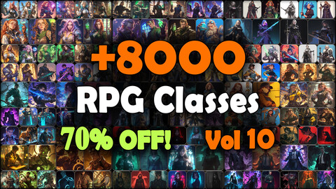 8000 RPG Classes Reference Pack | SUPER MEGA Bundle | 4K | v.10