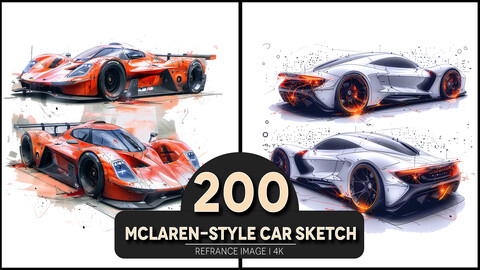 McLaren-style Car Sketch 4K Reference/Concept Images