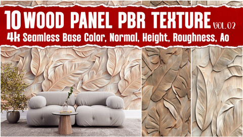 Wood Panel VOL.02|4K Seamless PNG PBR Textures