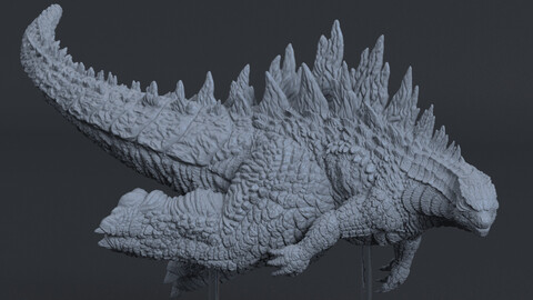 Godzilla (2014) Swimming Pose for 3D Print