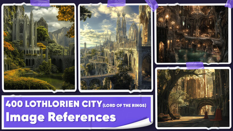 400 Lothlorien City (Elf City Inspired by Lord Of The Rings) Image References - Vol 01