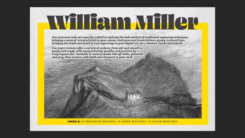 William Miller Procreate Kit (Procreate Brushes, Color Palette & Paper Textures)