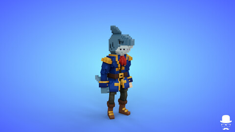 Mutant 1 Voxel Character - 3D Lowpoly Fantasy Creature