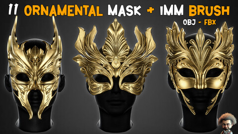 11 HQ Ornamental Mask + IMM Brush - Vol 31