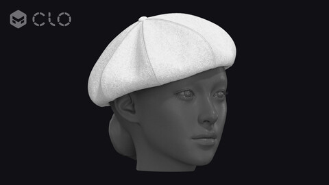 BASIC 8-PANEL BERET / zpac obj highpoly