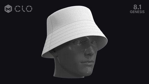 BASIC BUCKET HAT / zpac obj highpoly