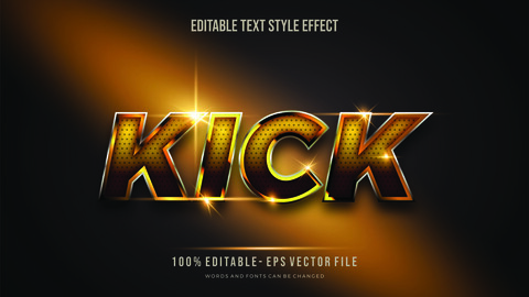 3D King. Text Effects, EPS Template File