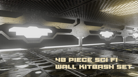 48 Piece Sci Wall Kitbash Set