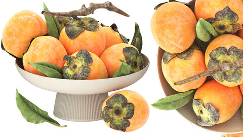 bowl of persimmon fruit