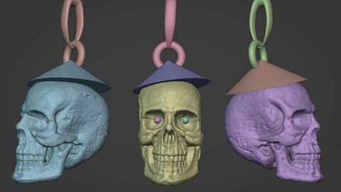 skull pendant 3D print model