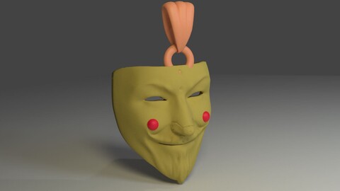 Vendetta Mask Pendant 3d Print Model