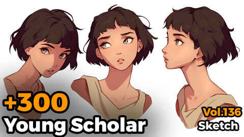 +300 Young Scholar Sketch Reference(4k)