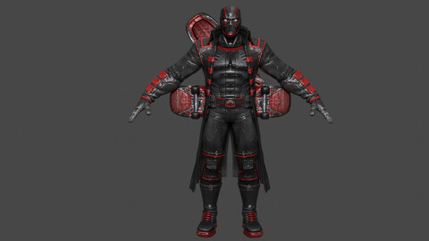 Night Thrasher Low-poly | Rigged 3D model