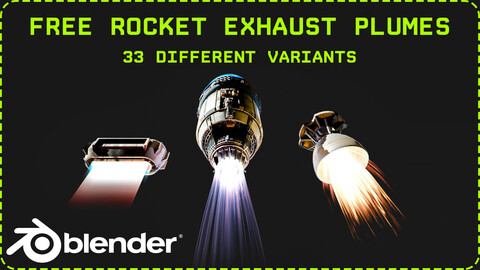 Free Rocket Exhaust Plume Blender Shader