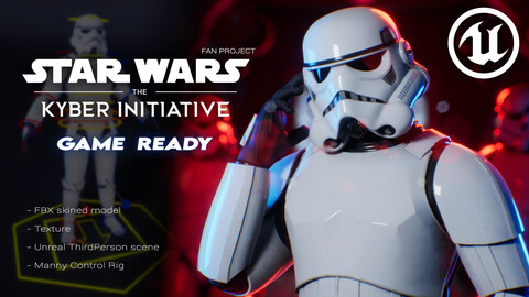 Star Wars the Kyber Initiative - Stormtrooper (Game Ready)