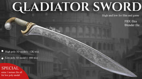 Gladiator Sword for film and game